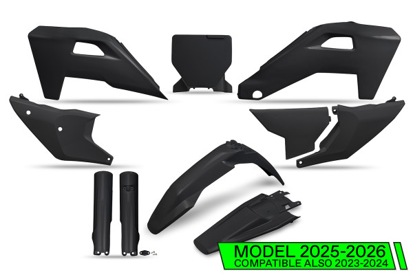 Full Plastic Kit black for Husqvarna TC 250 - TC 125 - FC 250 - FC 350 - FC 450 - TC 300 - TX 300 - FX 350 - FX 450 - TC 150 Full Plastic Kit black for Husqvarna TC 250 - TC 125 - FC 250 - FC 350 - FC 450 - TC 300 - TX 300 - FX 350 - FX 450 - TC 150